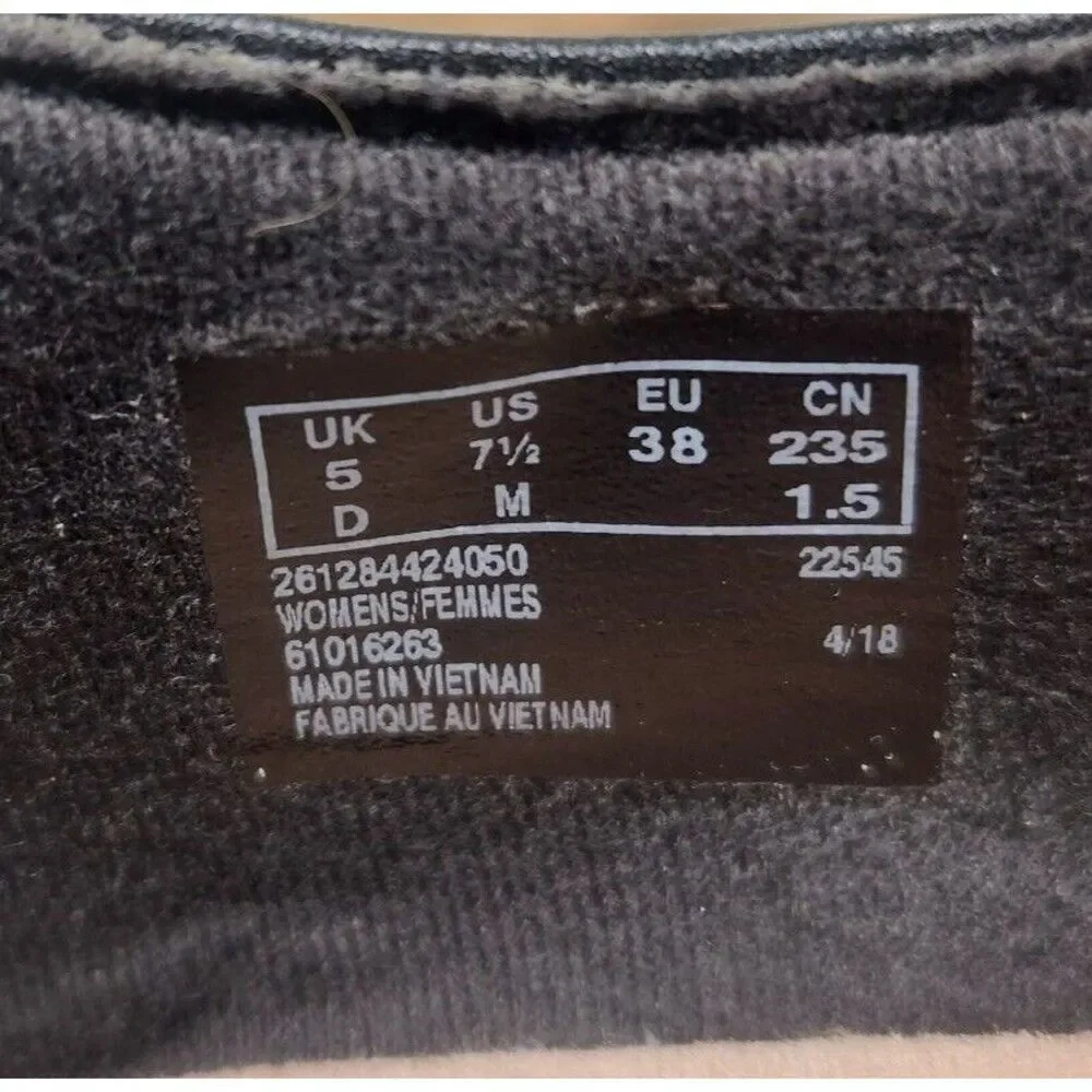 Clarks Emslie Warren Loafer Women 7.5 M Black Leather Modern Biker Low Top Shoes
